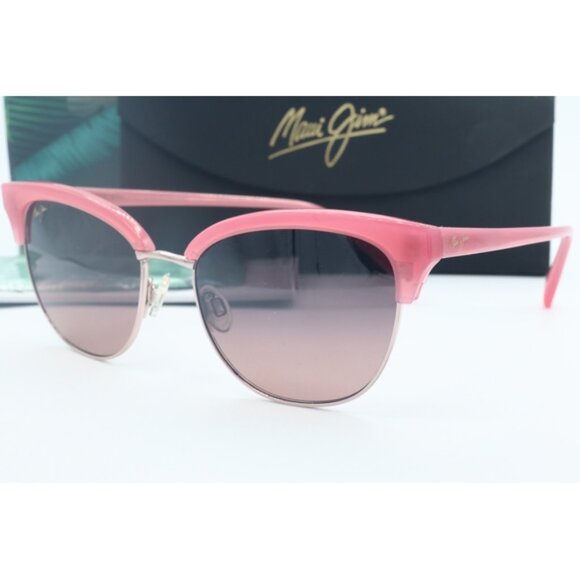 Maui Jim Lokelani MJ 825-09 Light Pink Cat Eye Sunglasses Maui Rose polarized Le - Picture 1 of 6
